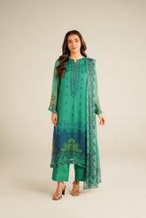 3 Piece Chiffon Printed Suit (FS0041)